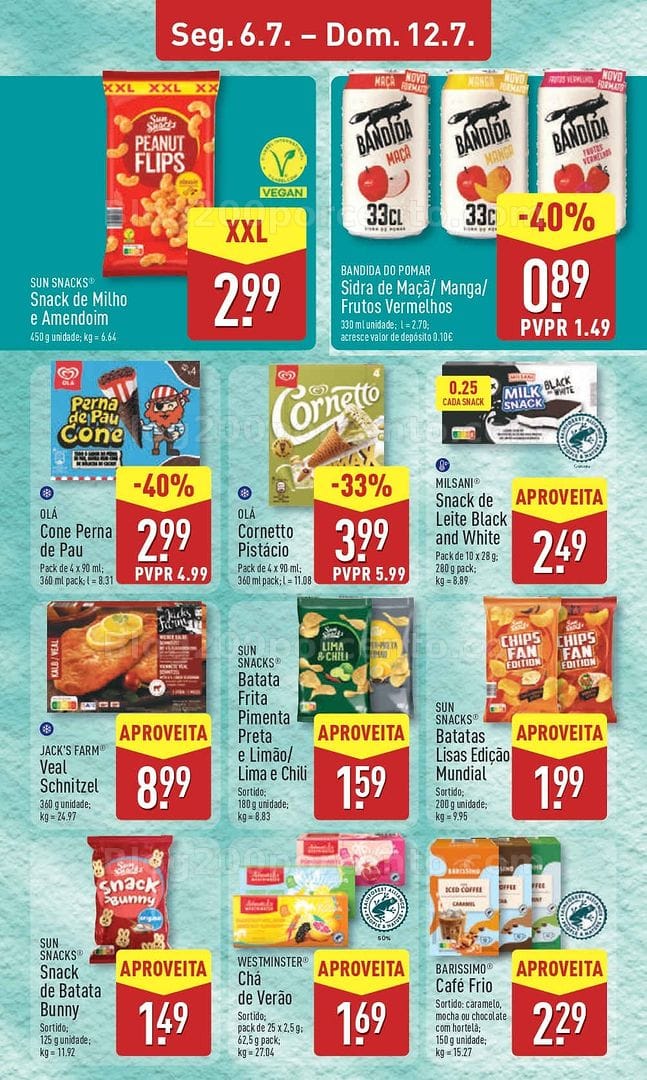 Antevisão Folheto ALDI Promoções de 6 a 12 julho